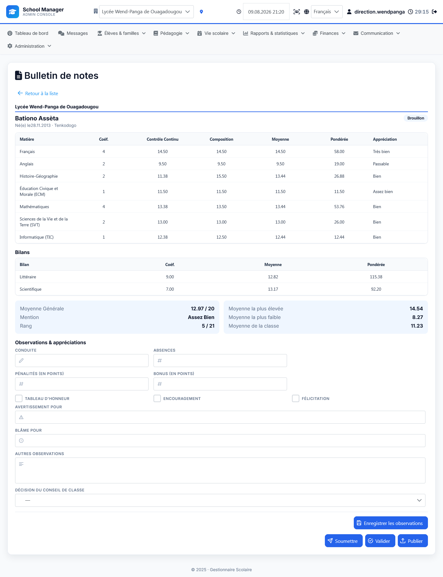 Bulletin certifié par QR